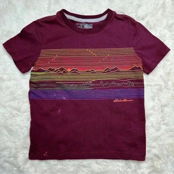 Eddie Bauer T-Shirt Burgundy Size 6 - Picture 1 of 16
